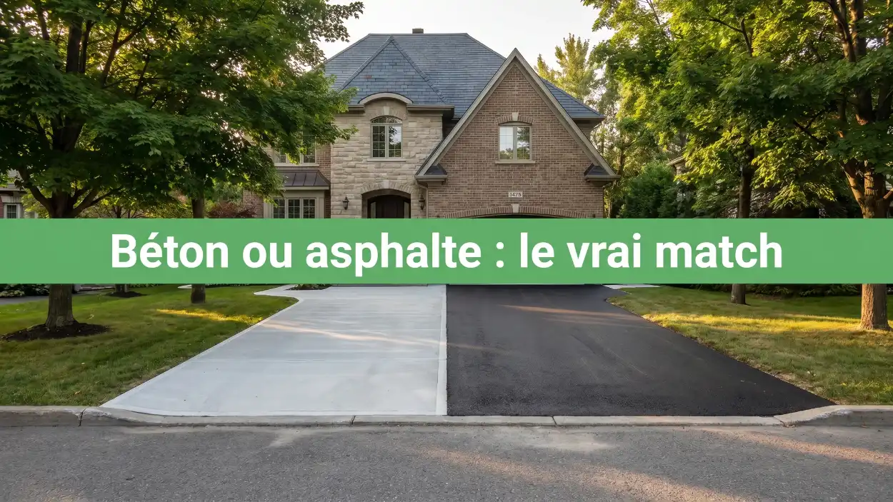 au Québec Entrée en béton ou asphalte
